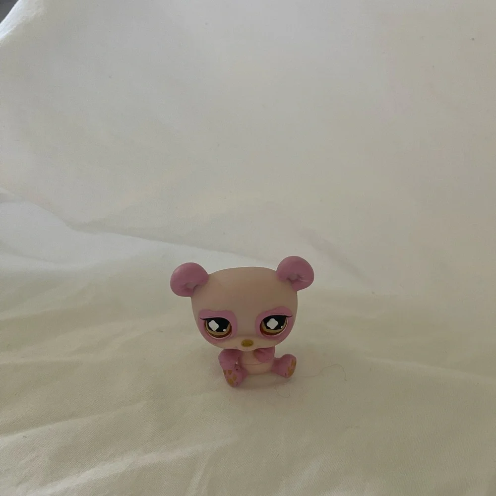 LPS Pink PANDA BEAR #899 Brown Eyes Authentic Littlest Pet Shop LPS